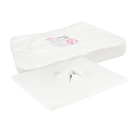 Podkład higieniczny pod głowę z nacięciem x na twarz biały 100szt x 10op