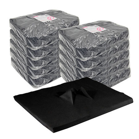 Podkład higieniczny pod głowę z nacięciem x na twarz czarny 100szt x 10op