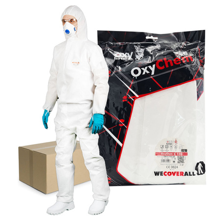 Kombinezon ochronny malarski biały L OxyChem C110 typ 5 6 50szt