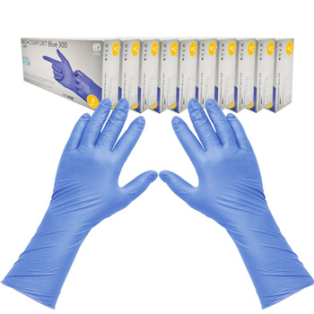 Rękawiczki nitrylowe S niebieskie Ampri Blue 300 100sztuk karton 10op