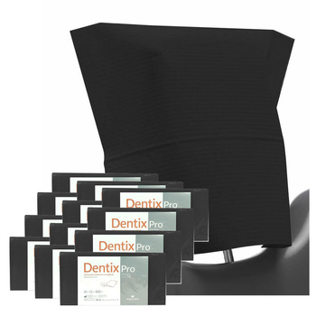 Pokrowiec na zagłówek stomatologiczny 32cm x 28cm czarny podfoliowany 54g DentixPro 600szt