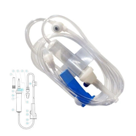 Przyrząd do przetaczania płynów infuzyjnych typ IS 150cm z łącznikiem Margomed bez ftalanów 1szt
