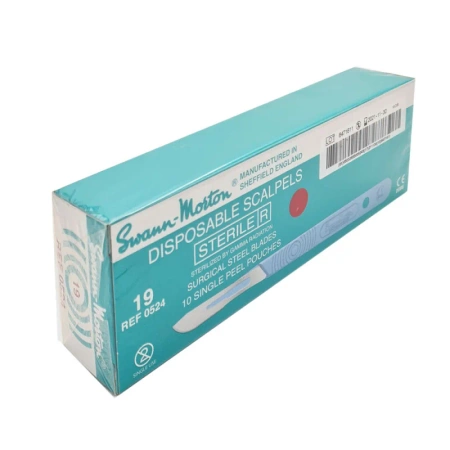 Skalpel chirurgiczny 19 sterylny 10szt stal nierdzewna Swann-Morton
