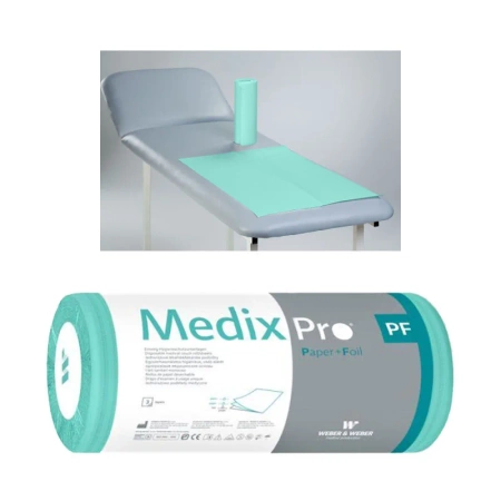 Podkład higieniczny na rolce 50cm x 50cm zielony podfoliowany 54g MedixPro 360szt