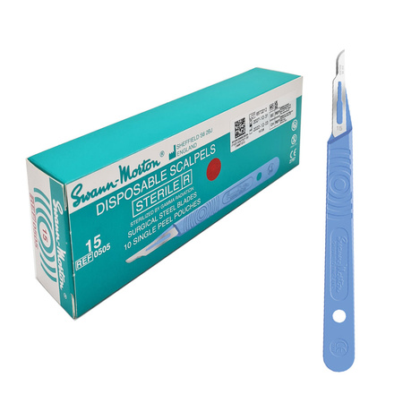 Skalpel chirurgiczny 15 sterylny 10szt stal nierdzewna Swann-Morton
