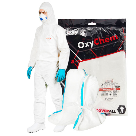 Kombinezon ochronny lakierniczy L OxyChem C210 + ochraniacze na buty wysokie