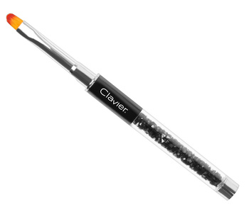 Pędzelek Do Żelu z Cyrkoniami #6 KRYSZTAŁKI - Czarny