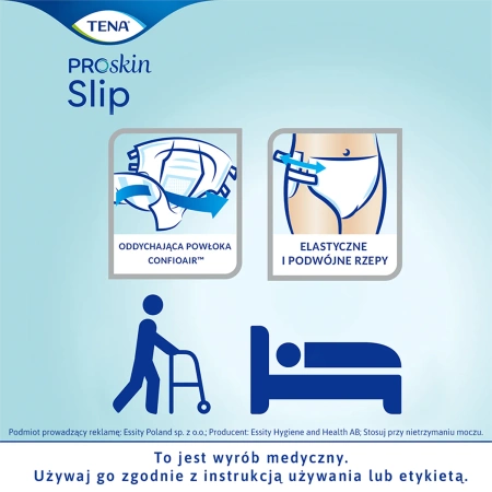 Pieluchomajtki TENA Slip ProSkin Plus M 10 sztuk