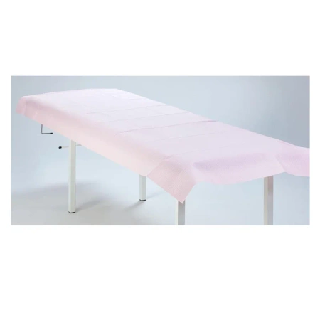 Prześcieradło jednorazowe 77cm x 210cm różowe podfoliowane 54g MedixPro 40szt