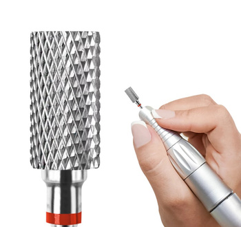 Frez Karbidowy z Węglika Spiekanego, walec 3/32 Large Barrel Long(F)-czerwony (delikatny)