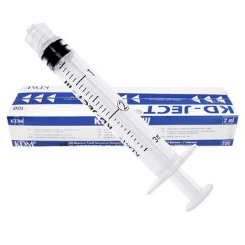 Strzykawka 2ml luer lock trzyczęściowa KD-JECT III 100szt