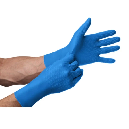 Rękawiczki nitrylowe S niebieskie Mercator Gogrip Long 50szt karton 10op