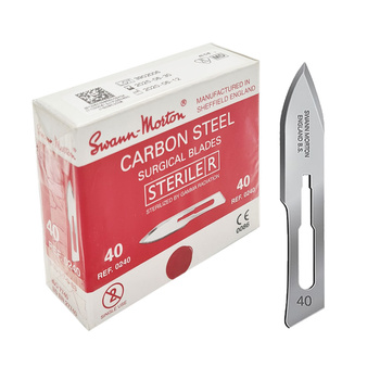 Ostrze chirurgiczne 40 sterylne 100szt stal węglowa Swann-Morton