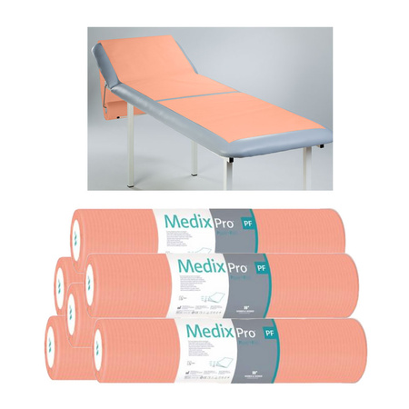 Podkład higieniczny na rolce 60cm x 50cm morelowy podfoliowany 54g MedixPro 480szt