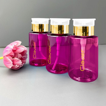 Dozownik z Pompką Clavier, na płyny, cleaner, aceton -różowy 180 ml - 1 szt.