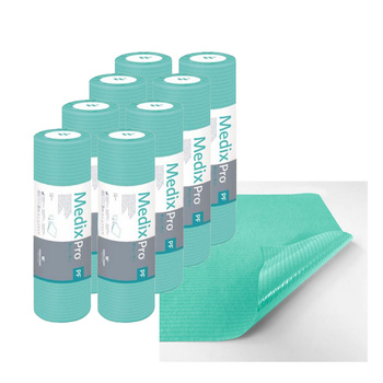 Podkład higieniczny na rolce 38cm x 50cm zielony podfoliowany 54g MedixPro 640szt