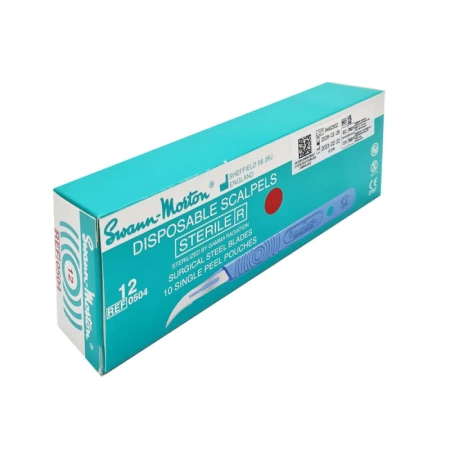 Skalpel chirurgiczny 12 sterylny 10szt stal nierdzewna Swann-Morton