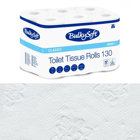 Mini papier toaletowy 14,3m biały 2 warstwy Bulkysoft Classic 12 rolek
