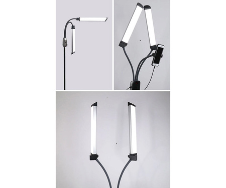 Lampa podwójna Dual Led GLAM Make Up do Makijażu, Rzęs, 40W