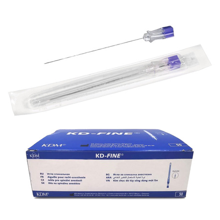 Igły do punkcji lędźwiowej 88mm x 0,55mm 24G KDM KD-Fine Spinal 50szt