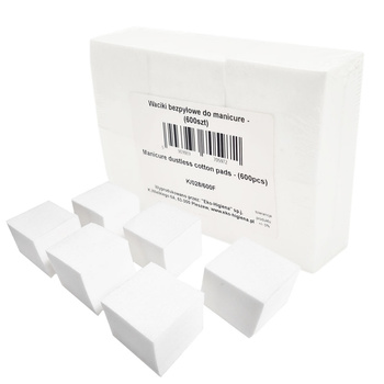 Waciki bezpyłowe do paznokci do manicure 5cm x 5cm 600szt