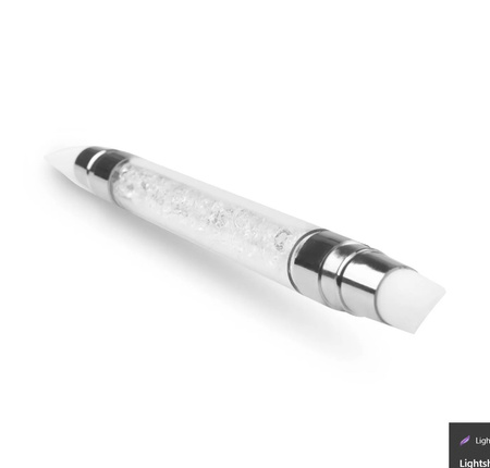 Silikonowy aplikator z kryształkami do zdobień, wcierania pyłków, do paznokci, manicure, Clavier