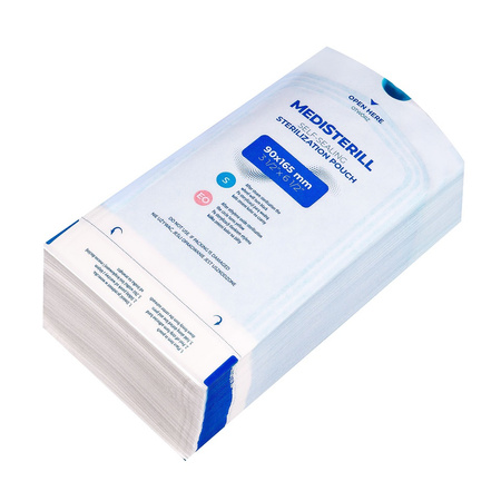 Torebki do sterylizacji narzędzi w autoklawie 90 x 165 mm samoprzylepne MEDISTERILL CLAVIER 200 szt