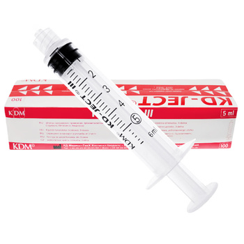 Strzykawka 5ml luer lock trzyczęściowa KD-JECT III 100szt