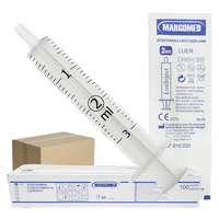 Strzykawka 2ml luer dwuczęściowa LuxInject Margomed 100szt 30op