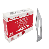 Ostrze chirurgiczne 25A sterylne 100szt stal węglowa Swann-Morton
