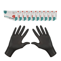 Rękawiczki nitrylowe czarne L Master Glove Nitrile PF Standard Black 100szt karton 10op