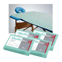 Prześcieradło jednorazowe 150cm x 210cm zielone 40g MedixPro 20szt