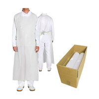 Fartuch foliowy wodoodporny biały 90cm x 150cm wiązany na troki (folia LDPE) 400szt