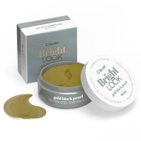 Żelowe płatki pod oczy Bright Look Clavier, gold black pearl, 60szt