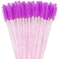 Szczoteczka Spiralka - do Rzęs, 50 szt. - różowa, kryształ