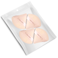 Puszek trójkątny do pudru Clavier, beżowy 4szt.