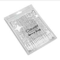 Aplikatory do błyszczyka -srebrno- biały, 50szt.