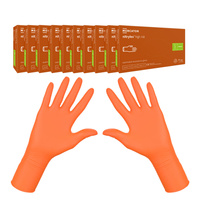 Rękawiczki nitrylowe S pomarańczowe Mercator Nitrylex High Risk 100szt karton 10op