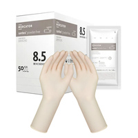 Rękawiczki chirurgiczne lateksowe sterylne 8.5 bezpudrowe Mercator Santex Powder-Free 50 par