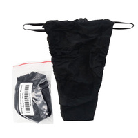 Stringi jednorazowe męskie czarne majtki do masażu włóknina nieprześwitujące 1szt