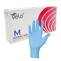 Rękawiczki nitrylowe M niebieskie Velo 100sztuk