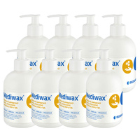 Mediwax krem do rąk 330ml z pompką do pielęgnacji suchej i wrażliwej skóry 8szt