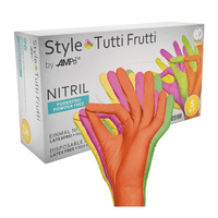 Rękawiczki nitrylowe S kolorowe AMPRI Style Tutti Frutti 96sztuk