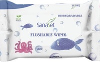 Chusteczki do higieny osobistej SanaSet Flushable Wipes