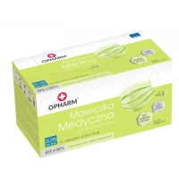 Kolorowa maseczka chirurgiczna medyczna 3-warstwy typ IIR limonkowa zielona 50 szt limonkowy