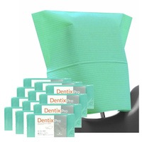 Pokrowiec na zagłówek stomatologiczny 32cm x 28cm zielony podfoliowany 54g DentixPro 600szt