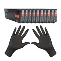 Rękawiczki nitrylowe L czarne Mercator Nitrylex Black 100sztuk karton 10op