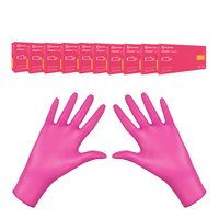 Rękawiczki nitrylowe XS różowe Mercator Nitrylex Magenta 100sztuk karton 10op