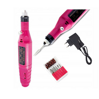 Mini Frezarka do Paznokci Trendy w Kolorze Różowym z Zestawem Frezów - Idealna do Stylizacji i Pielęgnacji Paznokci