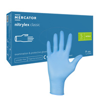 Rękawiczki nitrylowe S niebieskie Mercator Nitrylex Classic 100sztuk